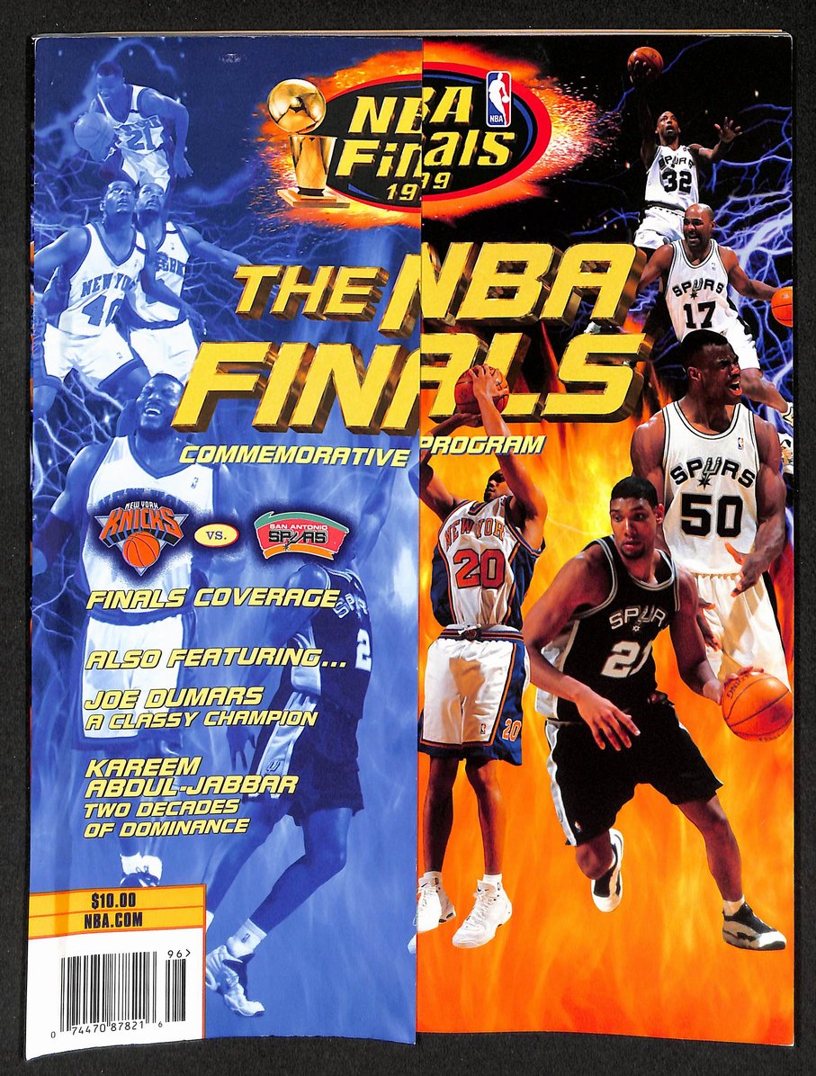 1999 NBA Finals Game Program New York Knicks vs. San Antonio Spurs  211320