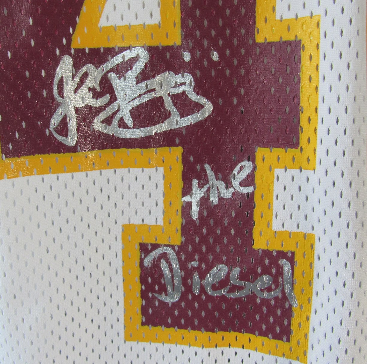 John Riggins HOF Signed/Ins White Mitchell & Ness Football Jersey Redskins JSA7
