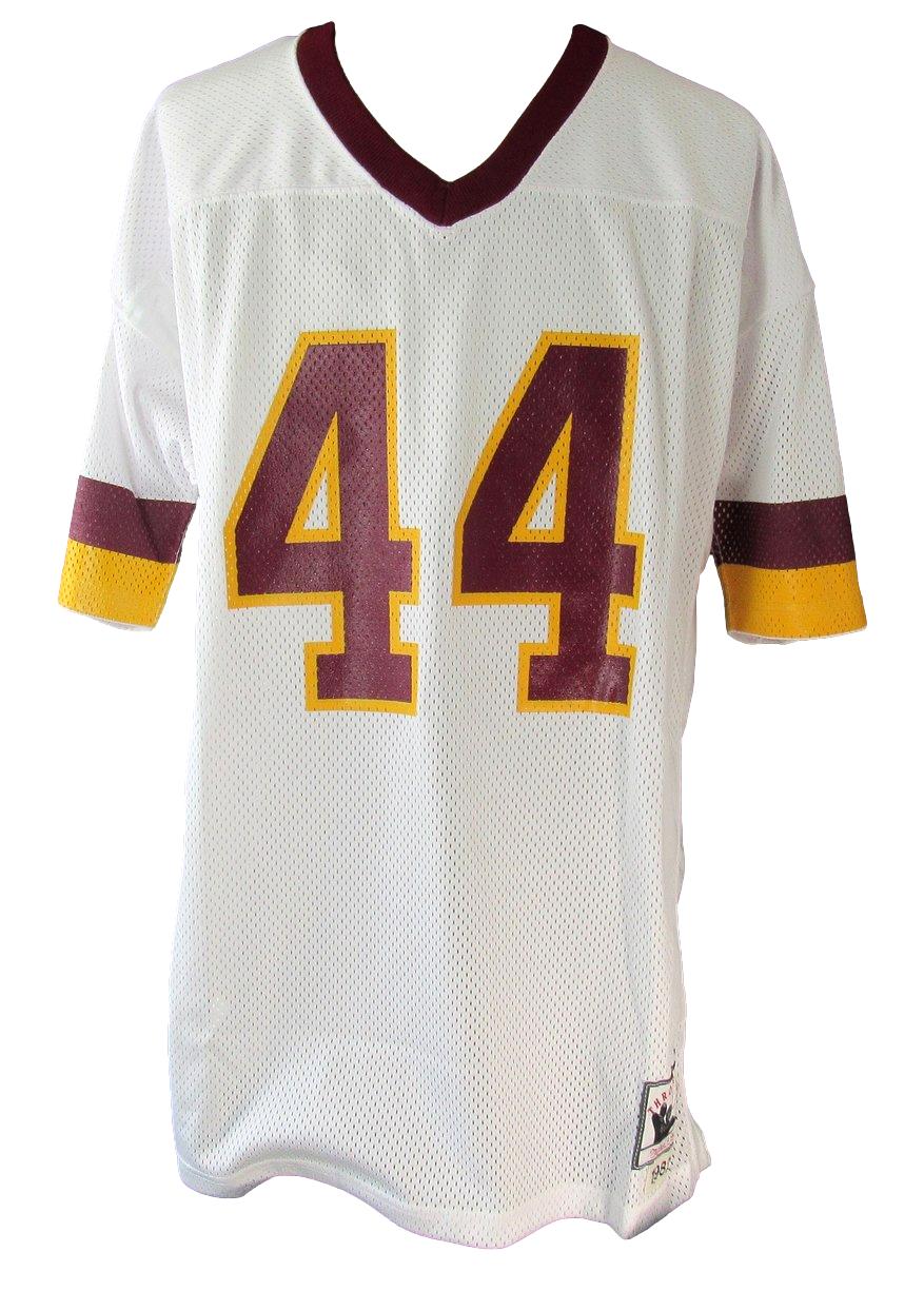 John Riggins HOF Signed/Ins White Mitchell & Ness Football Jersey Redskins JSA7
