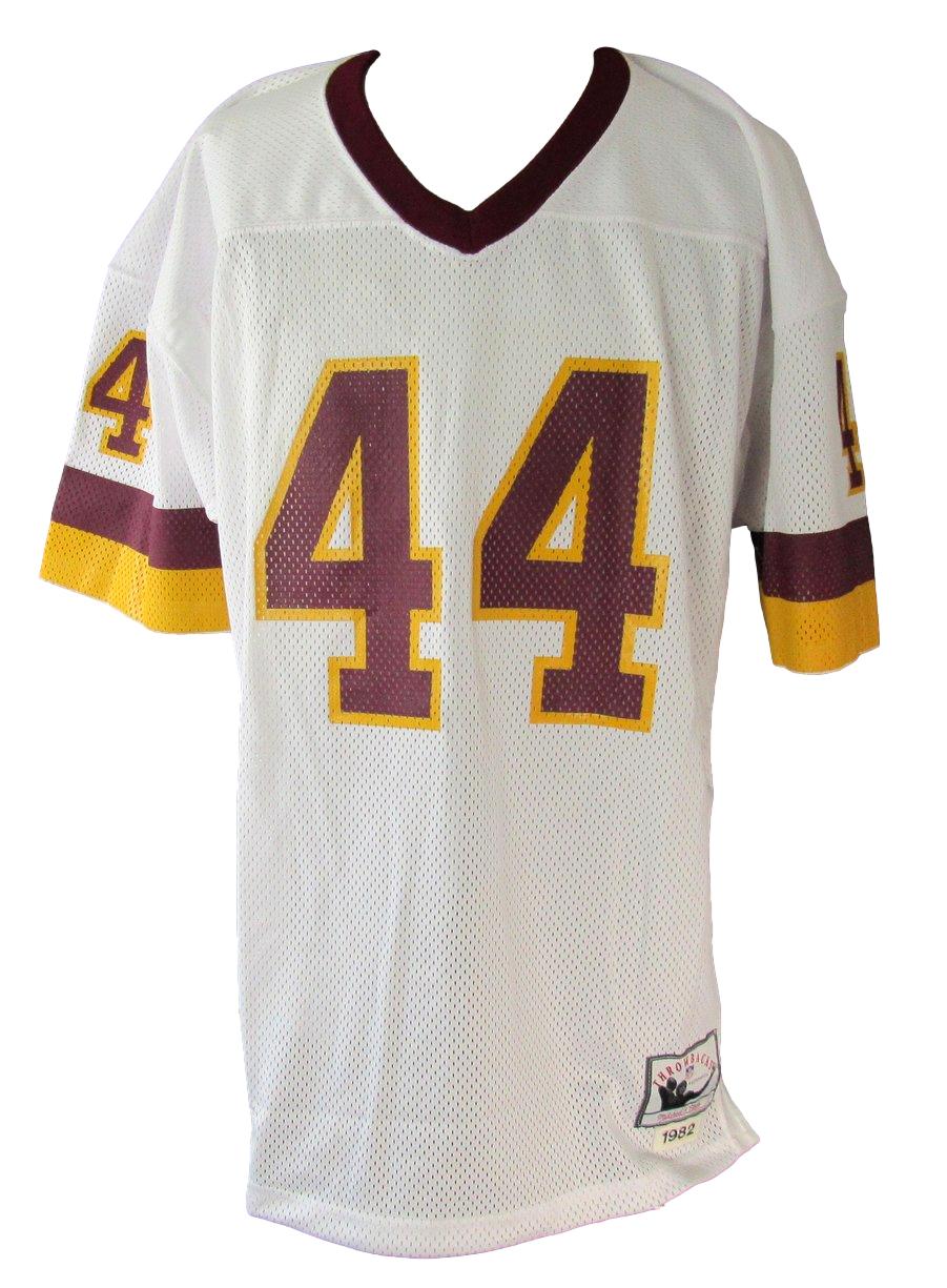 John Riggins HOF Signed/Ins White Mitchell & Ness Football Jersey Redskins JSA6