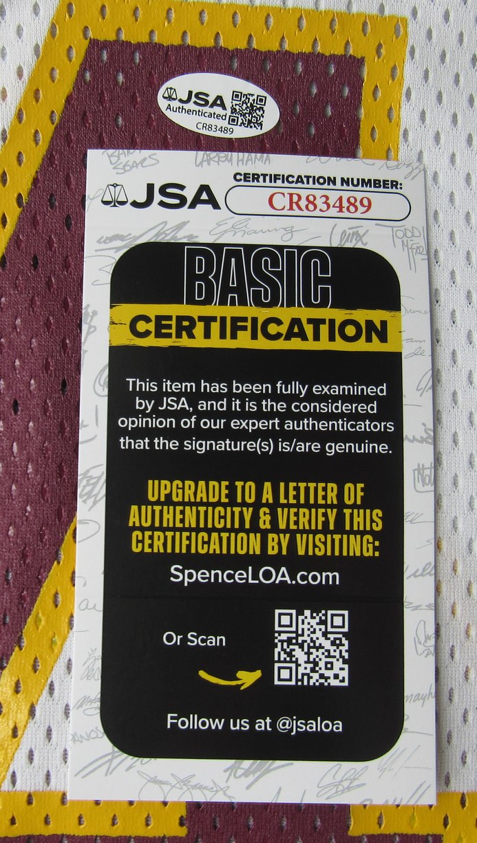 John Riggins HOF Signed/Ins White Mitchell & Ness Football Jersey Redskins JSA6