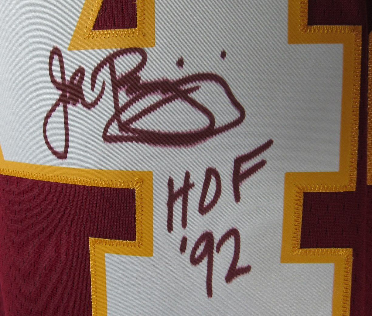 John Riggins HOF Signed/Ins Maroon Mitchell & Ness Football Jersey Redskins JSA4