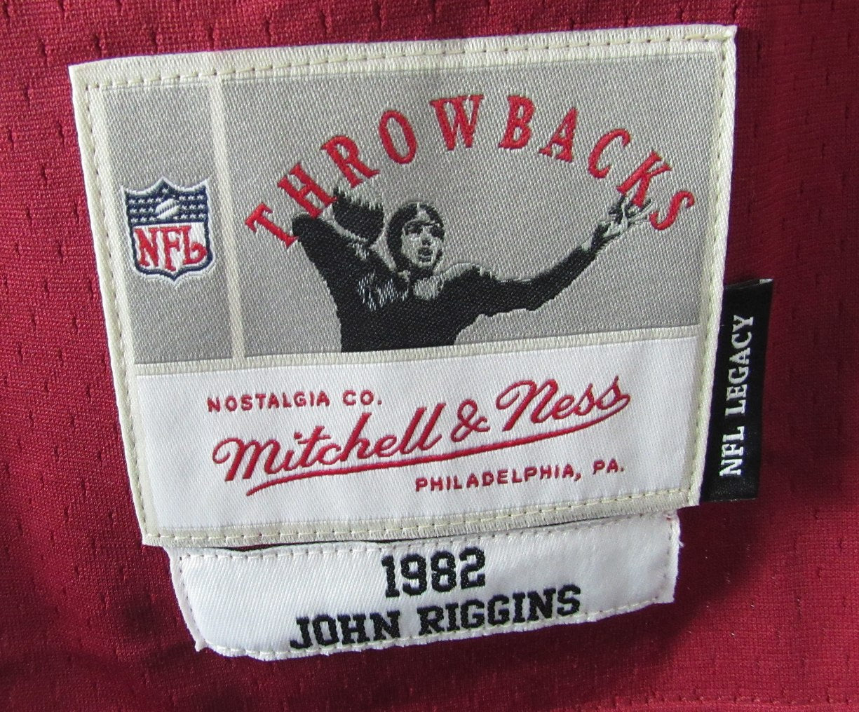 John Riggins HOF Signed/Ins Maroon Mitchell & Ness Football Jersey Redskins JSA4