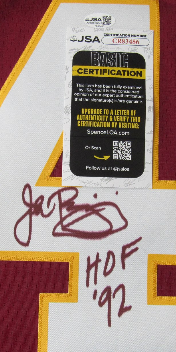 John Riggins HOF Signed/Ins Maroon Mitchell & Ness Football Jersey Redskins JSA4
