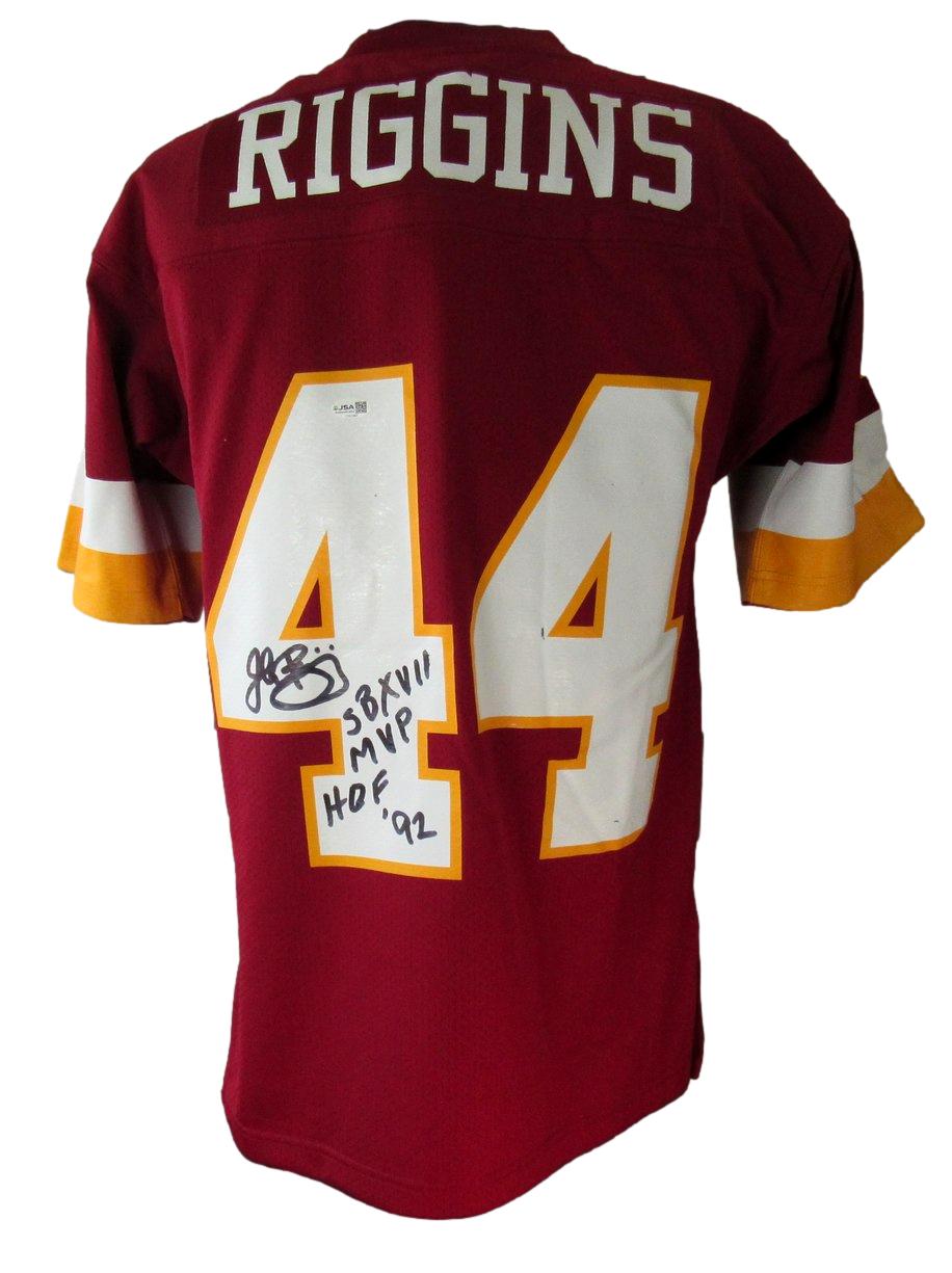 John Riggins HOF Signed/Ins Maroon Mitchell & Ness Football Jersey Redskins JSA3