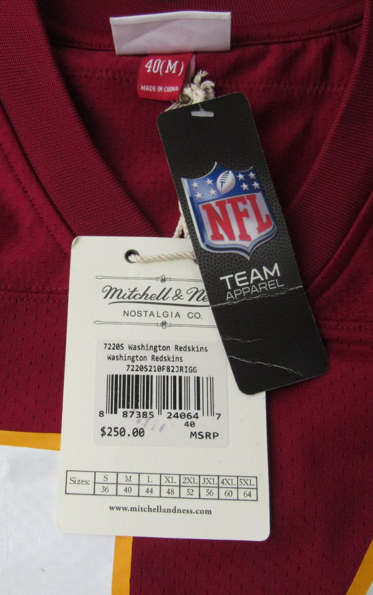 John Riggins HOF Signed/Ins Maroon Mitchell & Ness Football Jersey Redskins JSA3