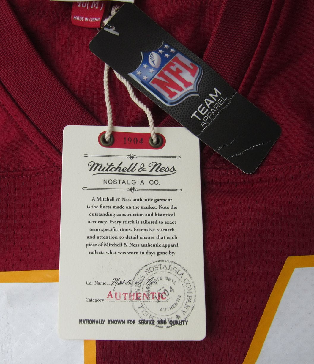 John Riggins HOF Signed/Ins Maroon Mitchell & Ness Football Jersey Redskins JSA3