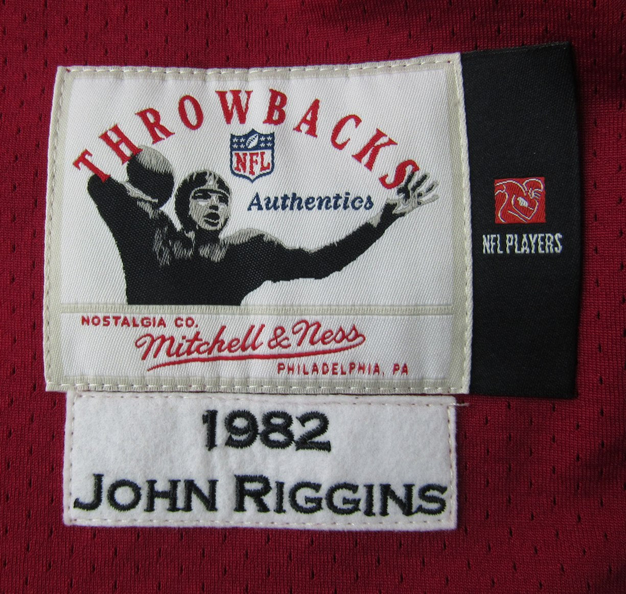 John Riggins HOF Signed/Ins Maroon Mitchell & Ness Football Jersey Redskins JSA3