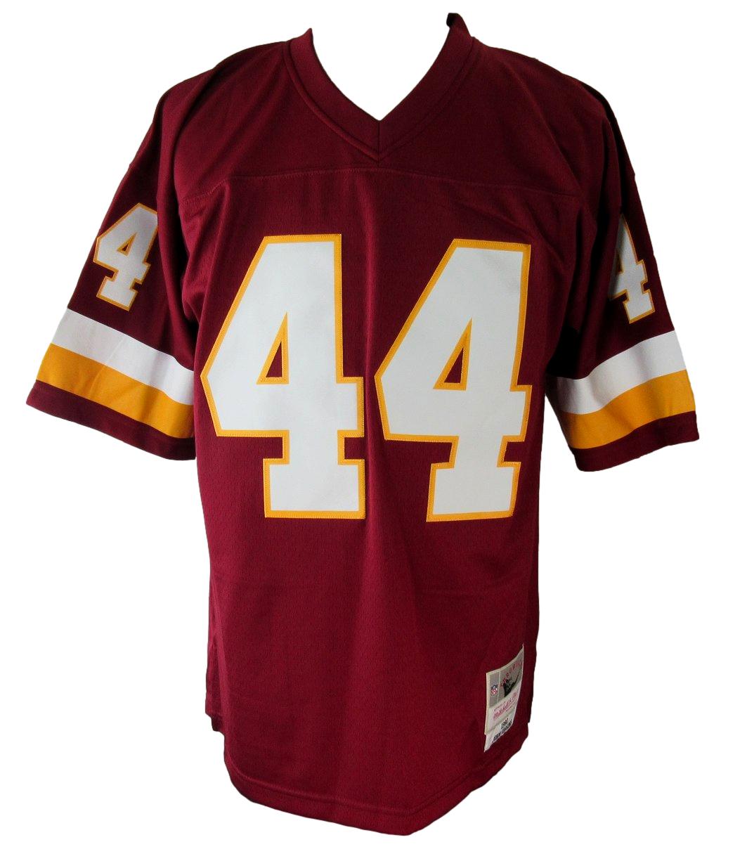 John Riggins HOF Signed/Ins Maroon Mitchell & Ness Football Jersey Redskins JSA2