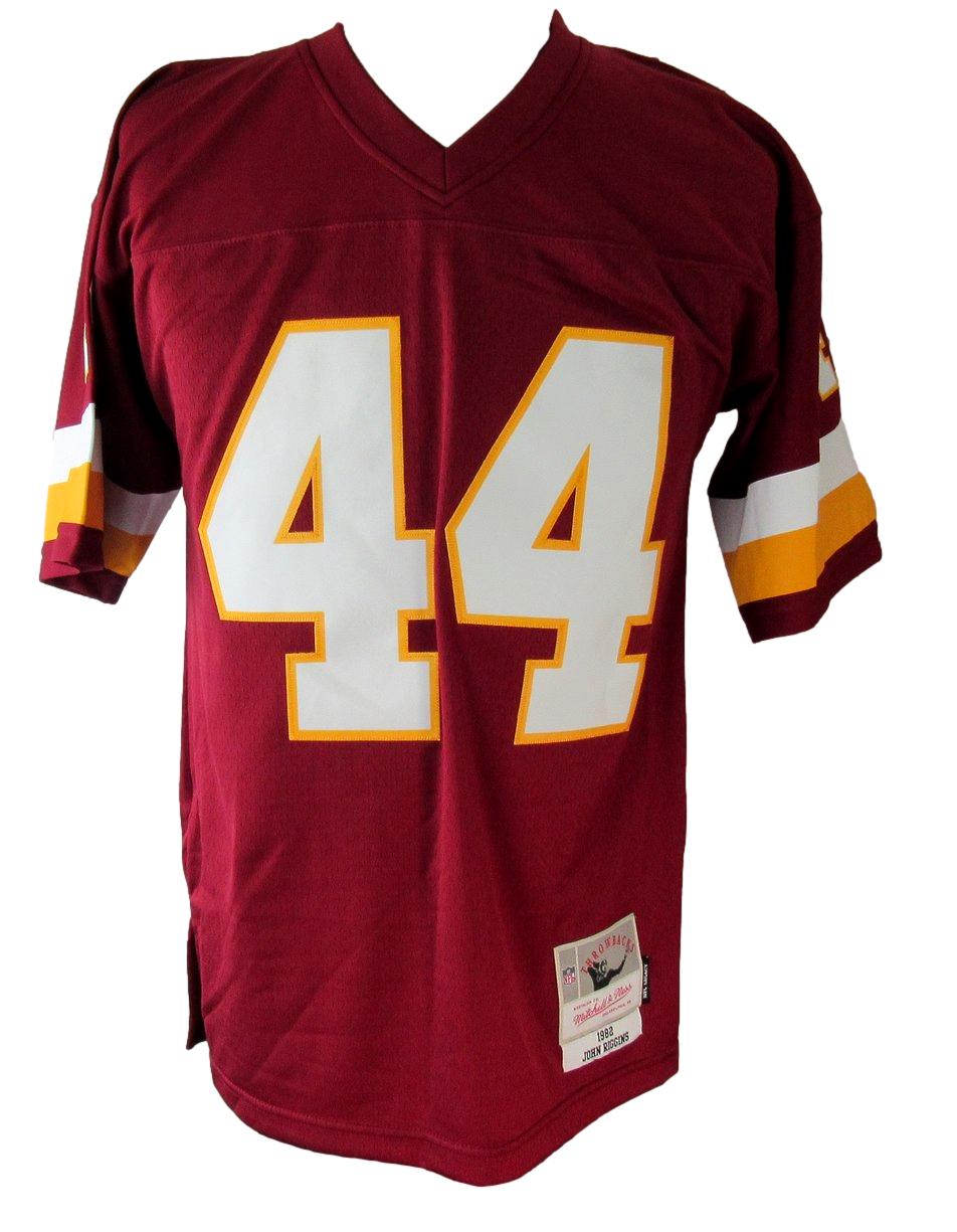 John Riggins HOF Signed/Insc Maroon Mitchell & Ness Football Jersey Redskins JSA