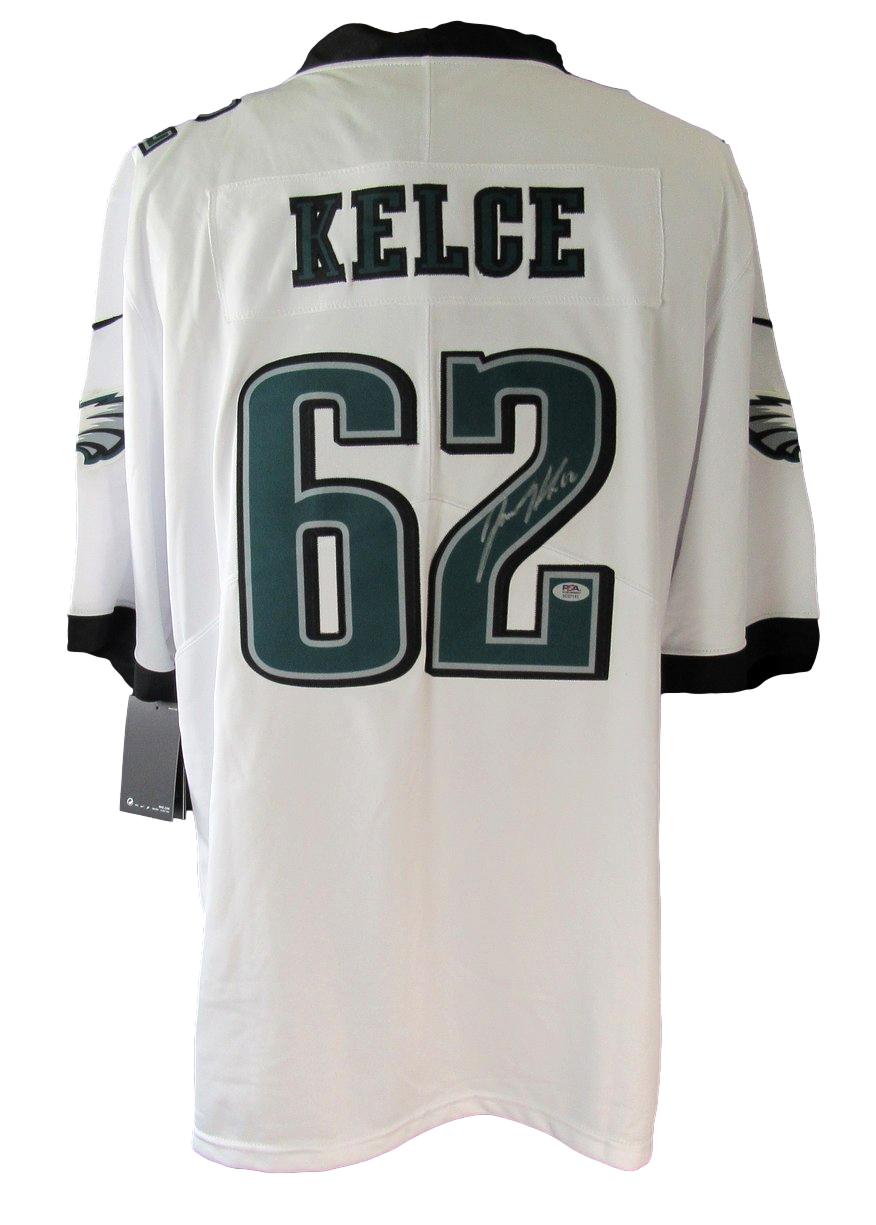 Jason Kelce Signed/Auto White Nike Football Jersey Eagles Size XL PSA/DNA 211013