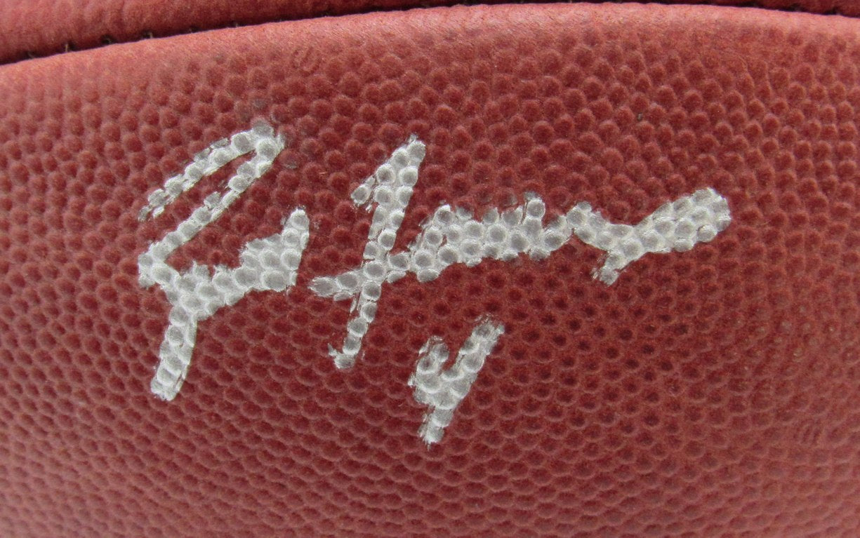 Brett Favre HOF Signed/Inscribed Wilson NFL Leather Football Packers JSA 211018