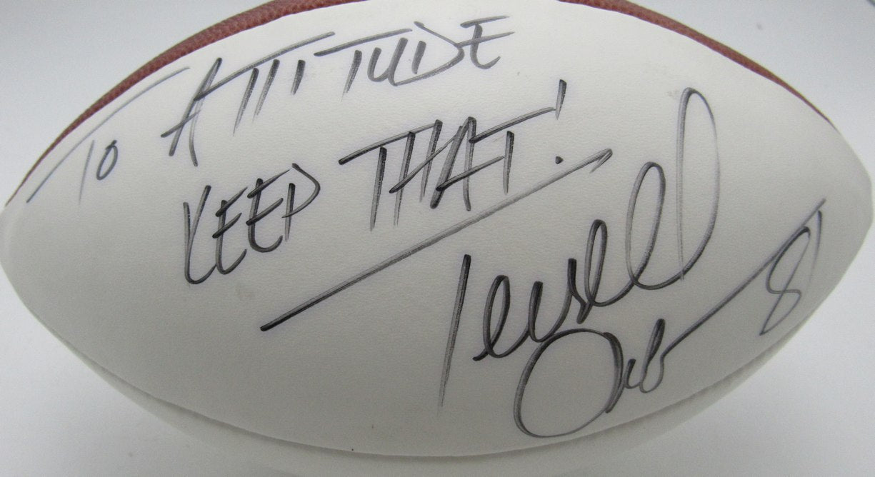 Terrell Owens HOF Signed/Inscribed Brown/White Nike Leather Football JSA 211019