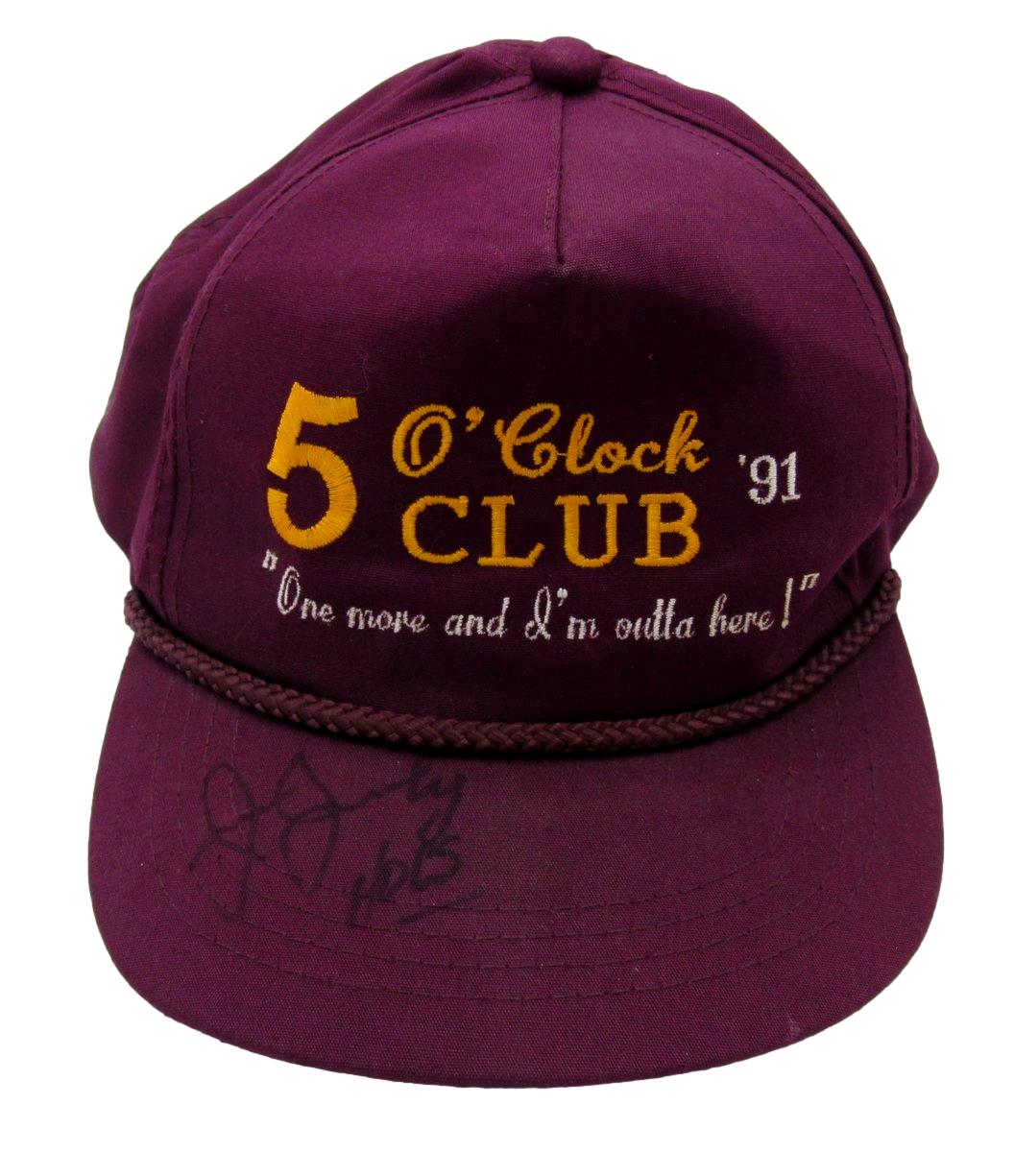 Joe Jacoby Signed/Inscribed Maroon "5 O'Clock Club 91" Golf Hat JSA 211031