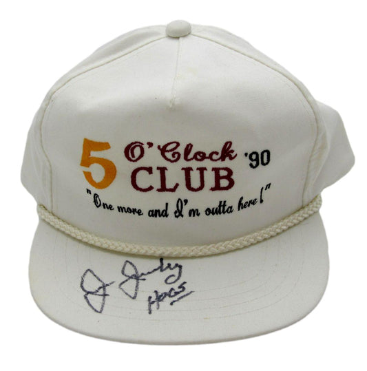 Joe Jacoby Signed/Inscribed White "5 O'Clock Club 91" Golf Hat JSA 211032
