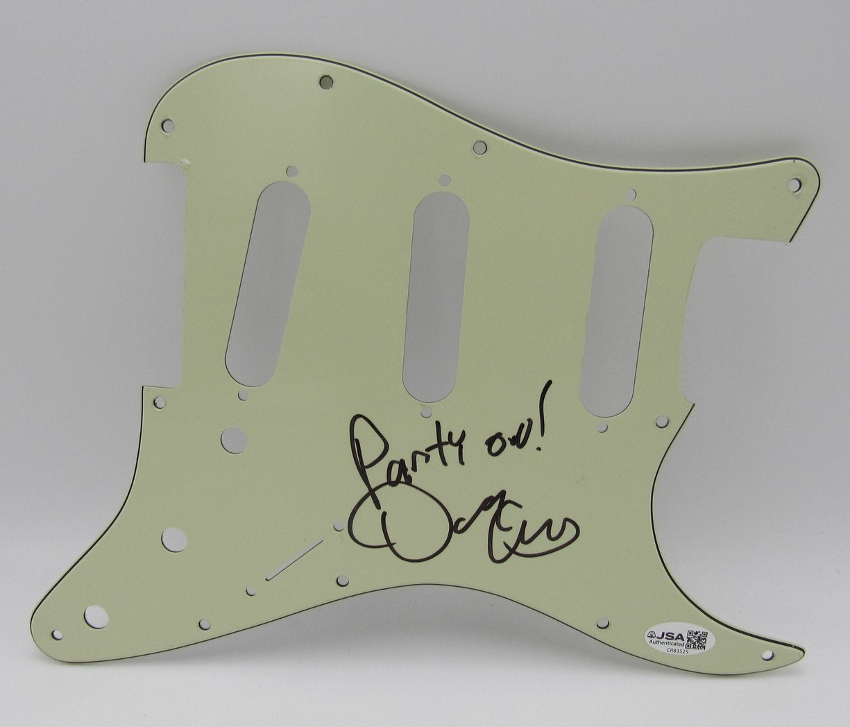 Dana Carvey Signed/Inscribed Guitar Pick Guard "Wayne's World" JSA 211037