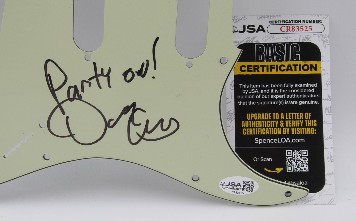 Dana Carvey Signed/Inscribed Guitar Pick Guard "Wayne's World" JSA 211037