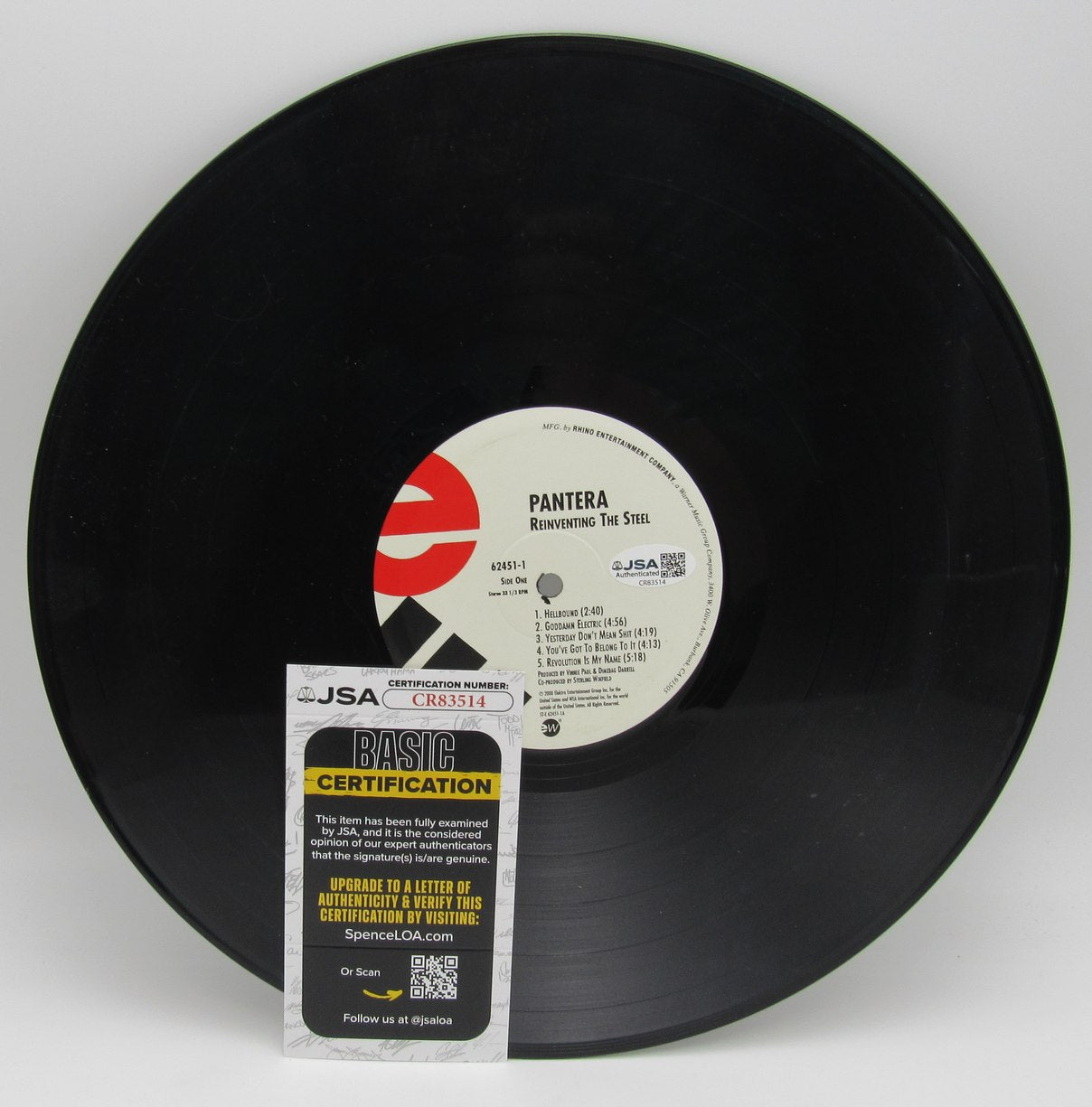 Rex Brown/Phil Anselmo "Pantera" Signed/Insc "Reinventing The Steel" Record JSA