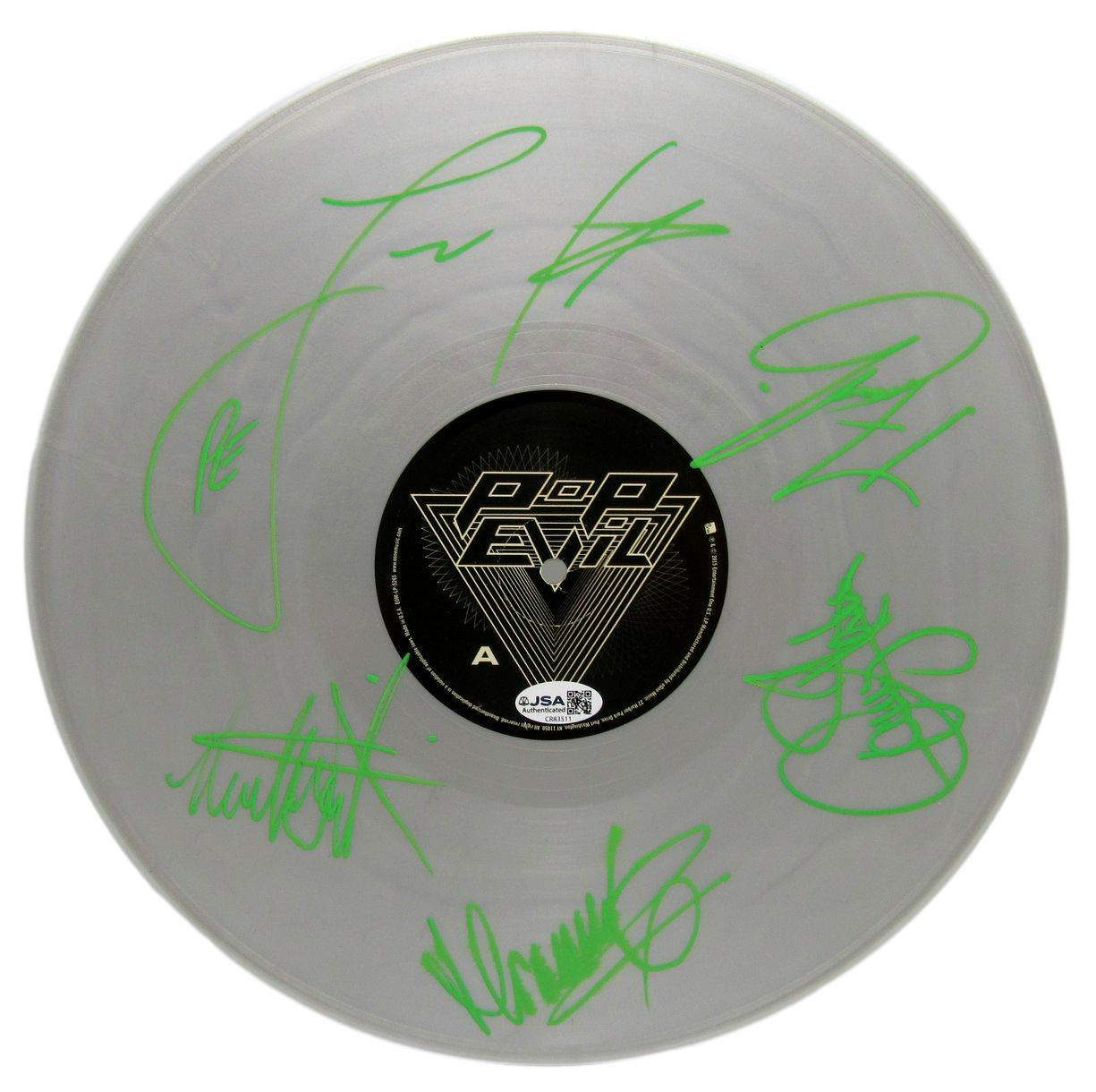 Pop Evil Record Signed/Autographed by (5) Band Members JSA 211039