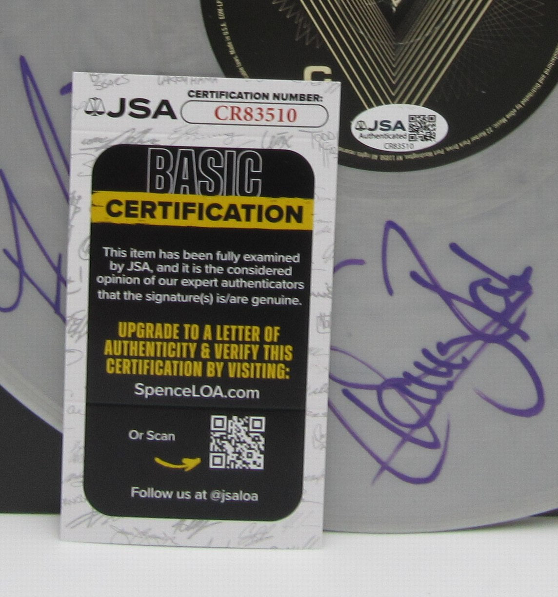 Pop Evil Record Signed/Autographed by (5) Band Members w/ Album Cover JSA 211040