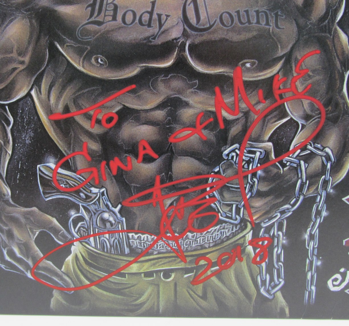 Ice-T Signed/Inscribed "Body Count" Album Cover with Record JSA 211041