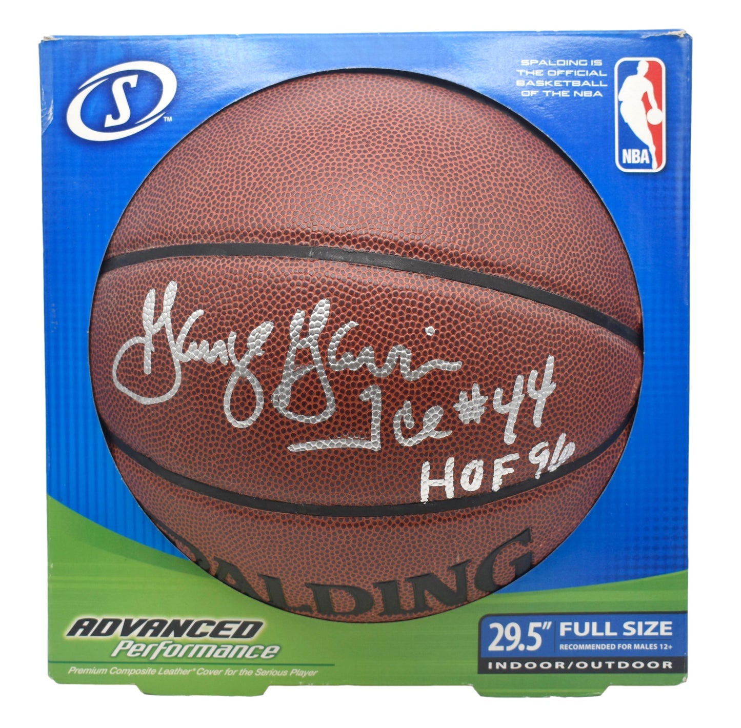 George Gervin HOF Signed Full Size Spalding Basketball Spurs PSA 211903