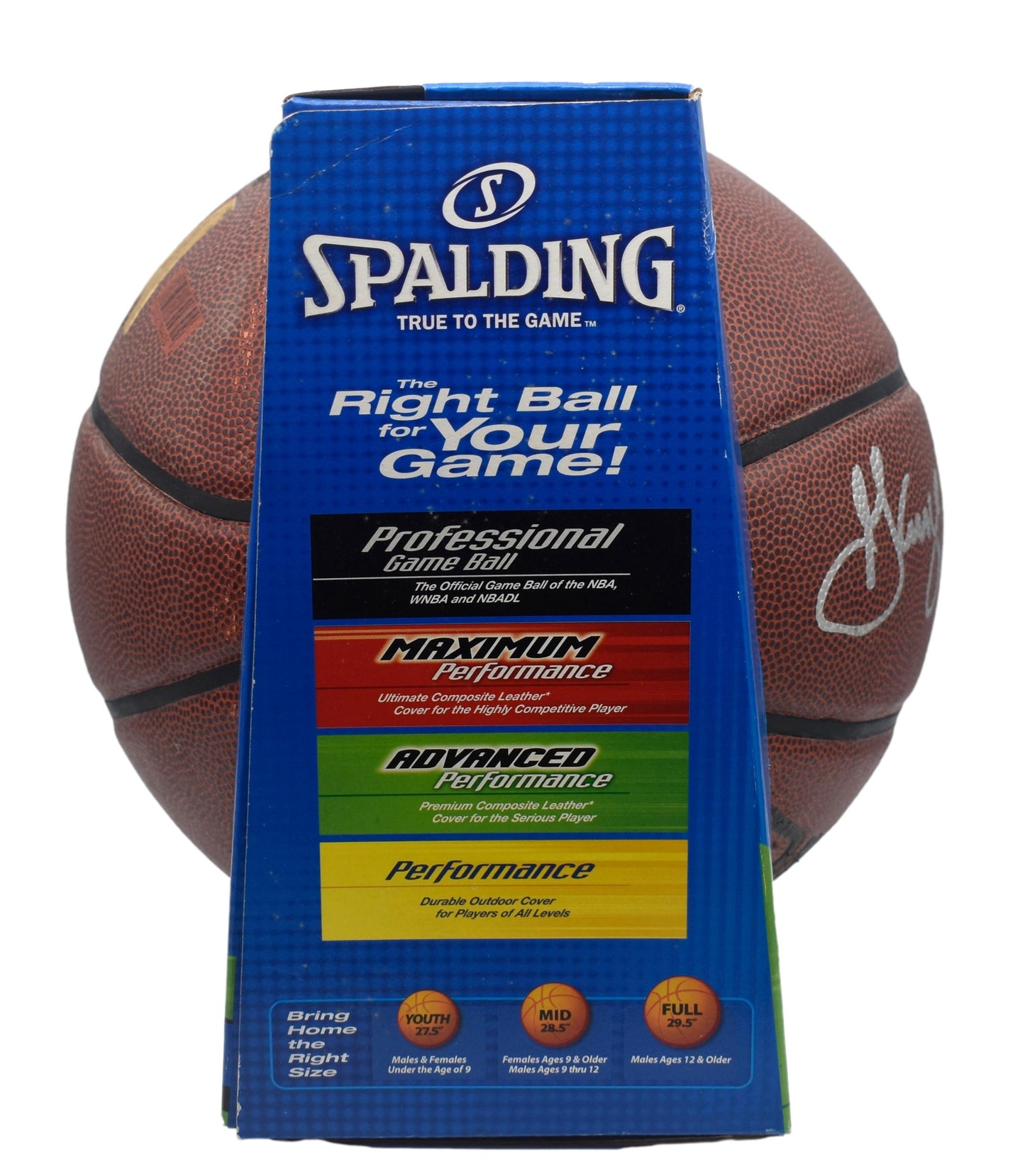 George Gervin HOF Signed Full Size Spalding Basketball Spurs PSA 211903
