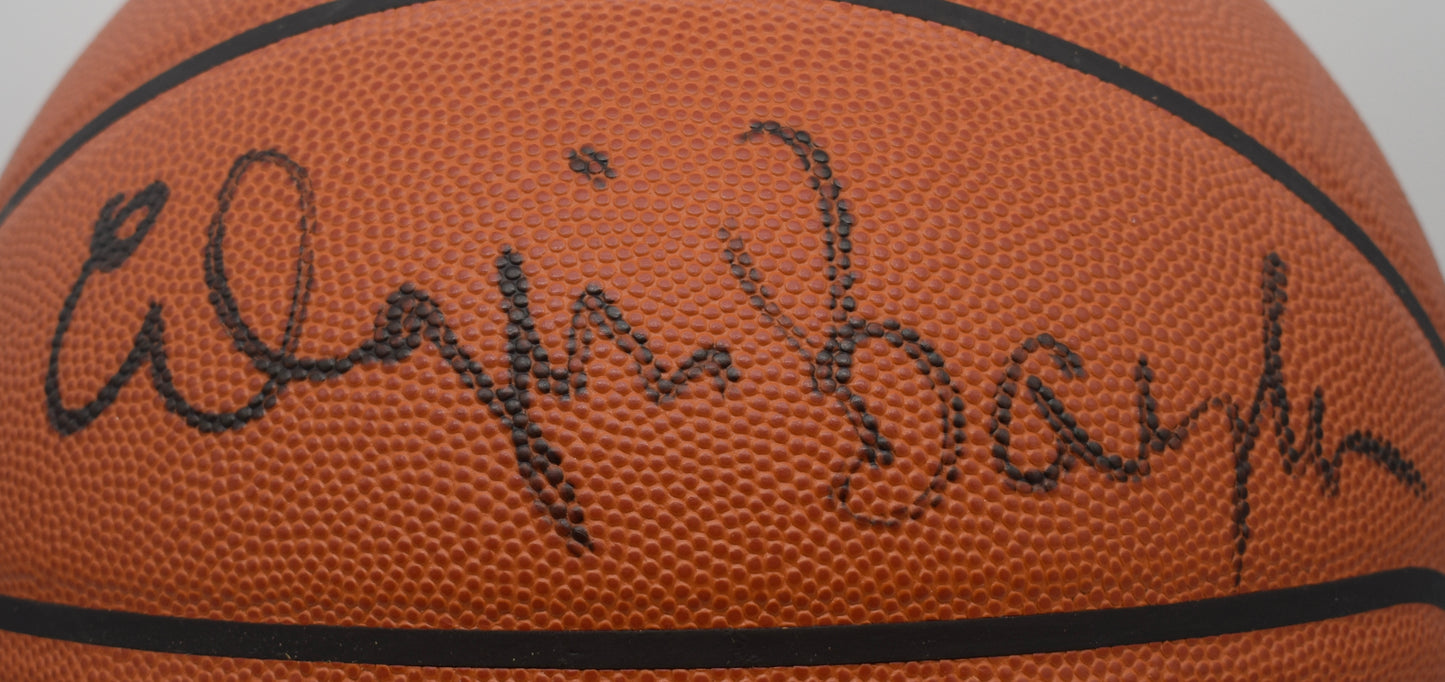 Elgin Baylor HOF Signed Full Size Spalding Basketball Lakers PSA 211905