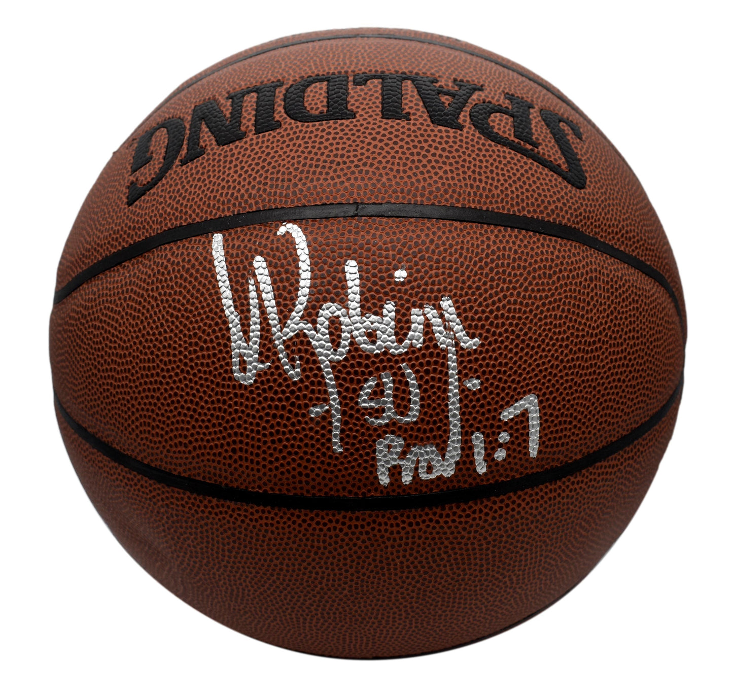 David Robinson HOF Signed Full Size Spalding Basketball Spurs PSA 211907