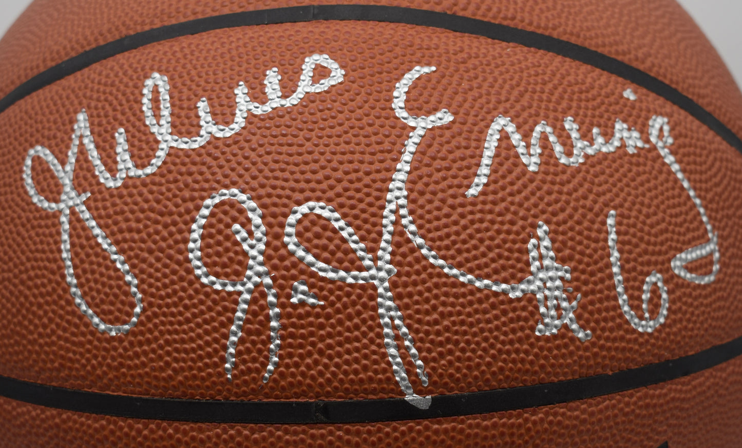 Julius Erving HOF Signed Full Size Spalding Basketball 76ers Beckett 211909