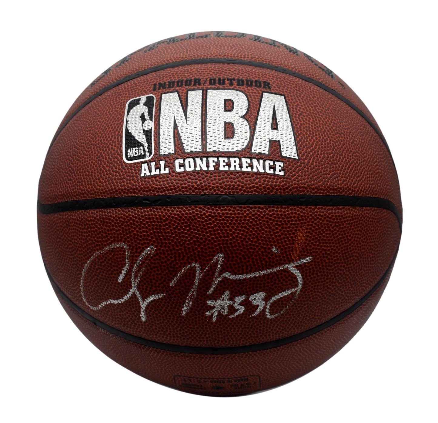 Alonzo Mourning HOF Signed Full Size Spalding Basketball Heat Beckett 11912