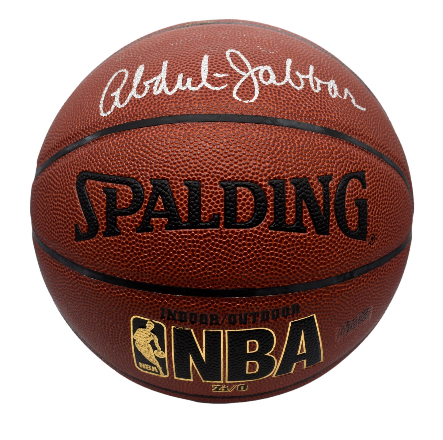 Kareem Abdul-Jabbar HOF Signed Full Size Spalding Basketball Lakers JSA BAS 1915
