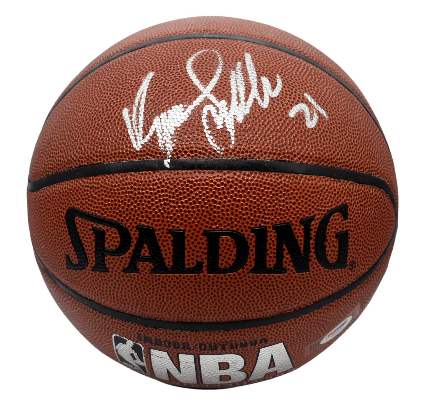 Dominique Wilkins HOF Signed Full Size Spalding Basketball Hawks PSA 211916