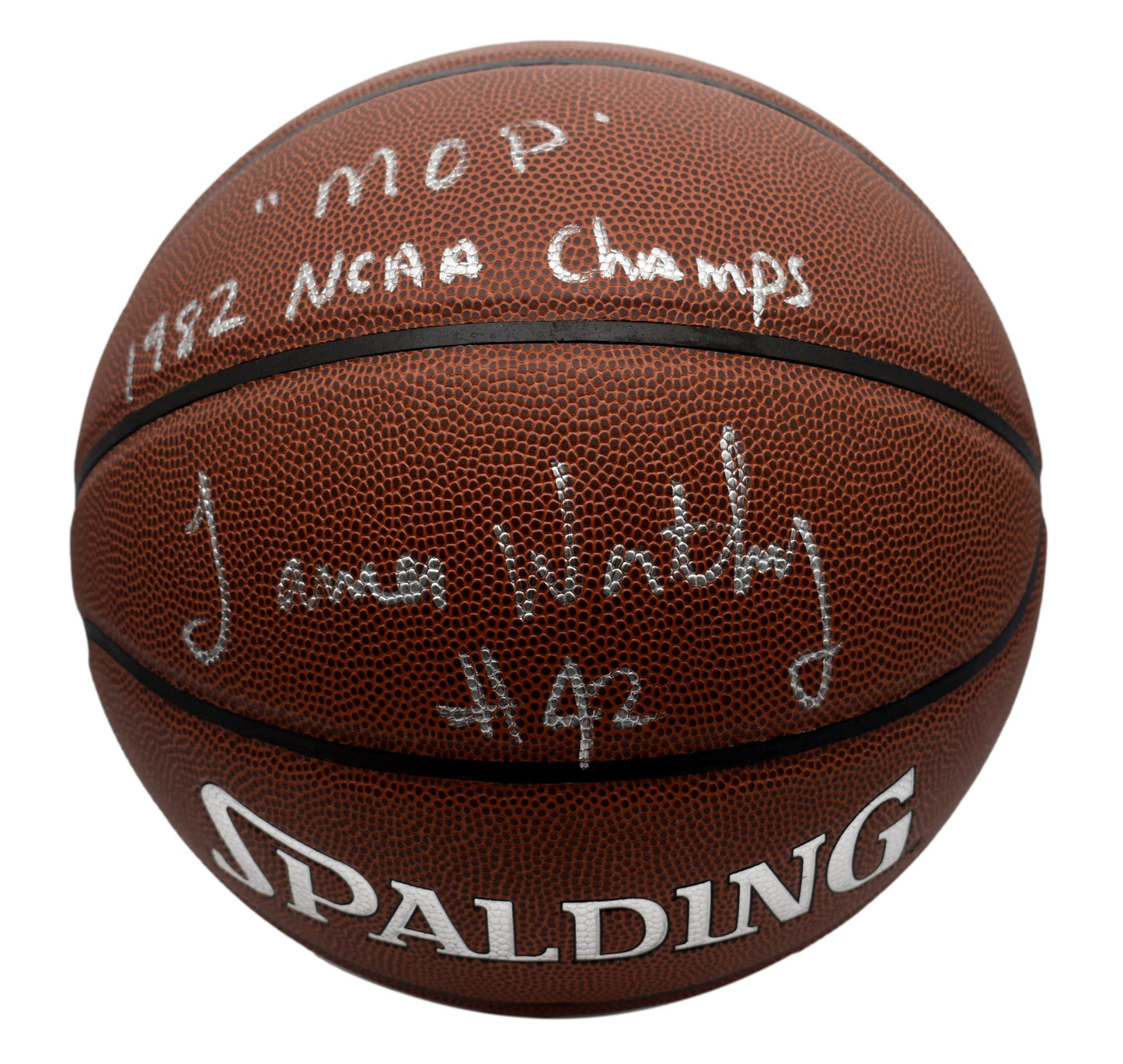 James Worthy HOF Signed Full Size Spalding Basketball Lakers PSA 211920