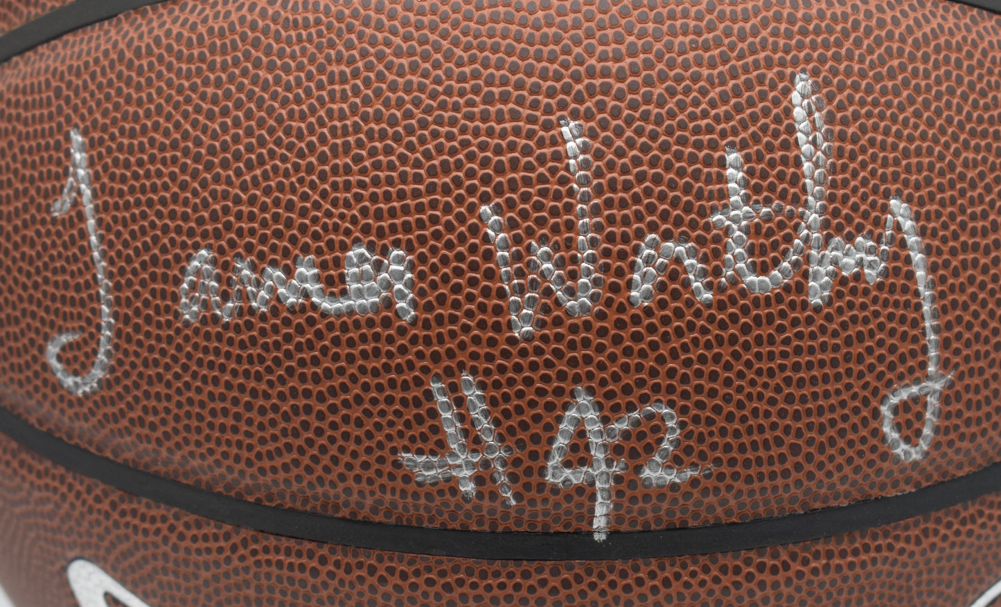 James Worthy HOF Signed Full Size Spalding Basketball Lakers PSA 211920