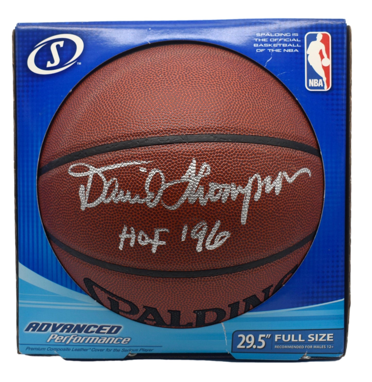 David Thompson HOF Signed Full Size Spalding Basketball Nuggets PSA 211922