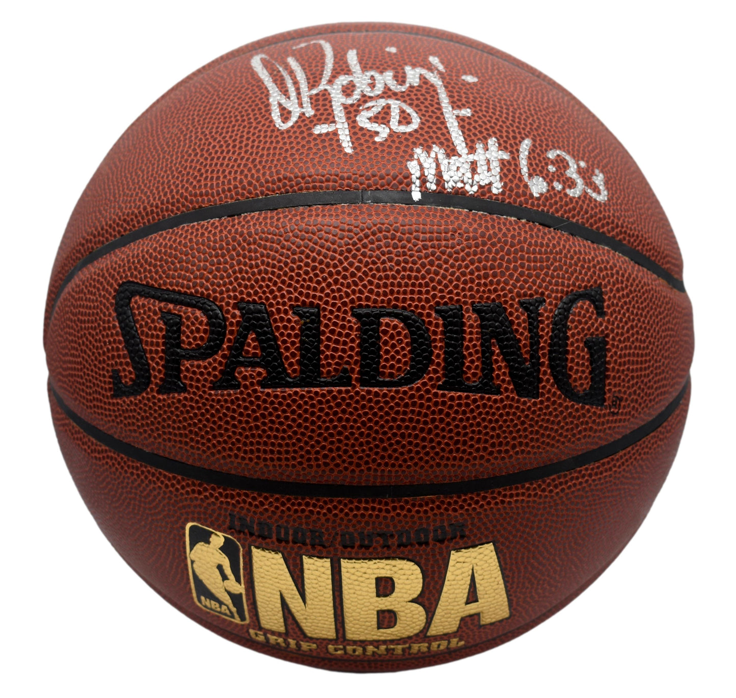 David Robinson HOF Signed Full Size Spalding Basketball Spurs Beckett 211923