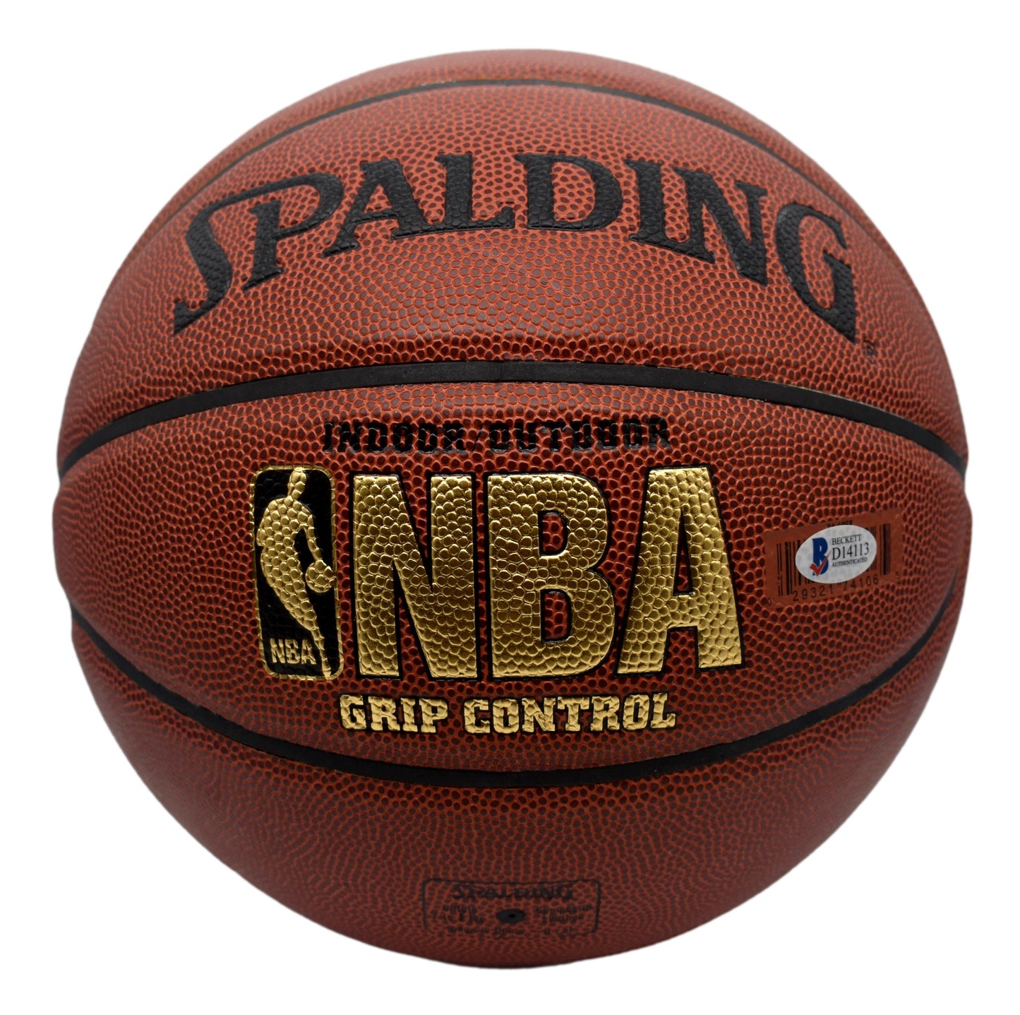 David Robinson HOF Signed Full Size Spalding Basketball Spurs Beckett 211923