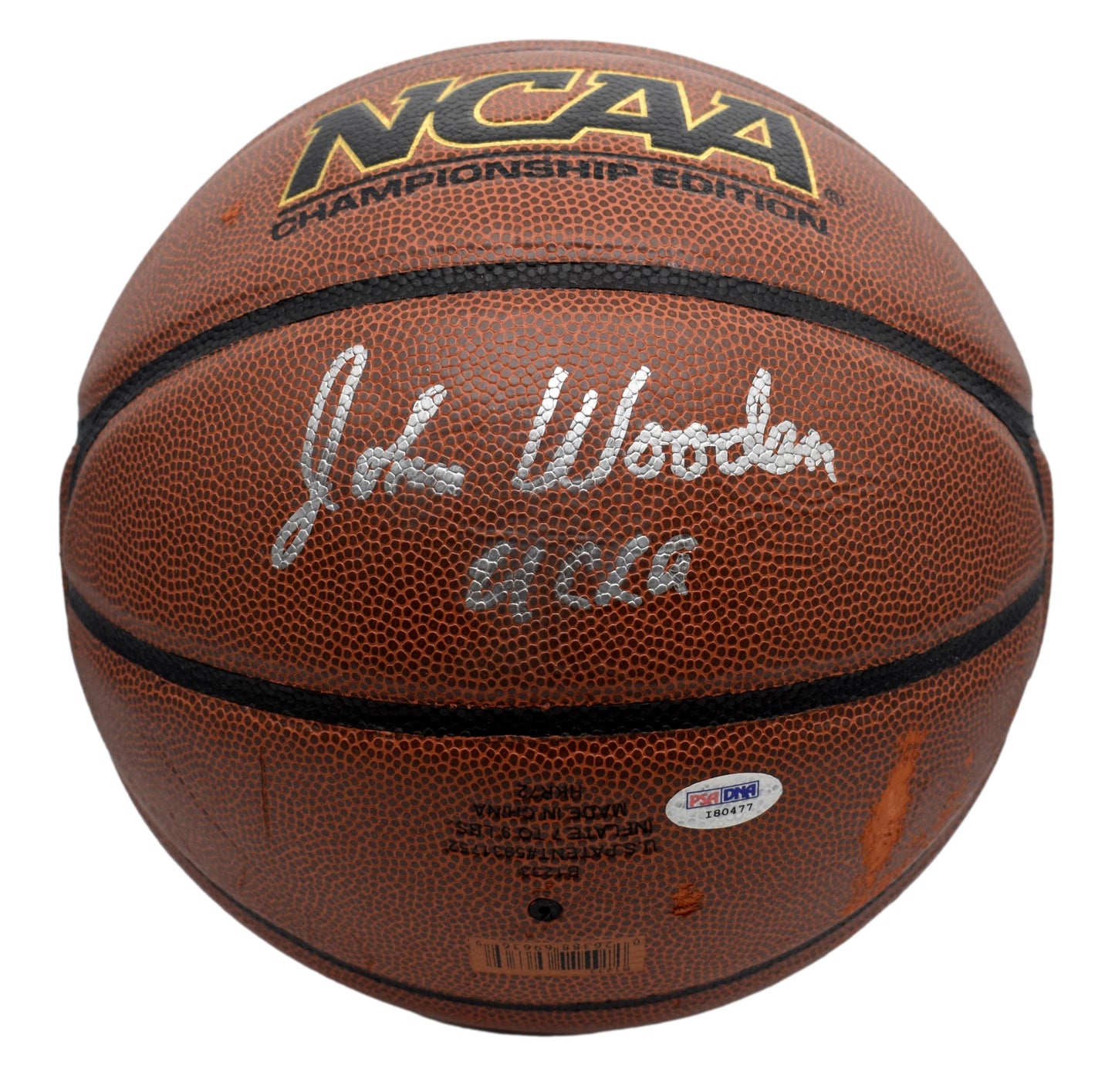 John Wooden HOF Autographed/Signed Full Size Wilson Basketball UCLA PSA 211900