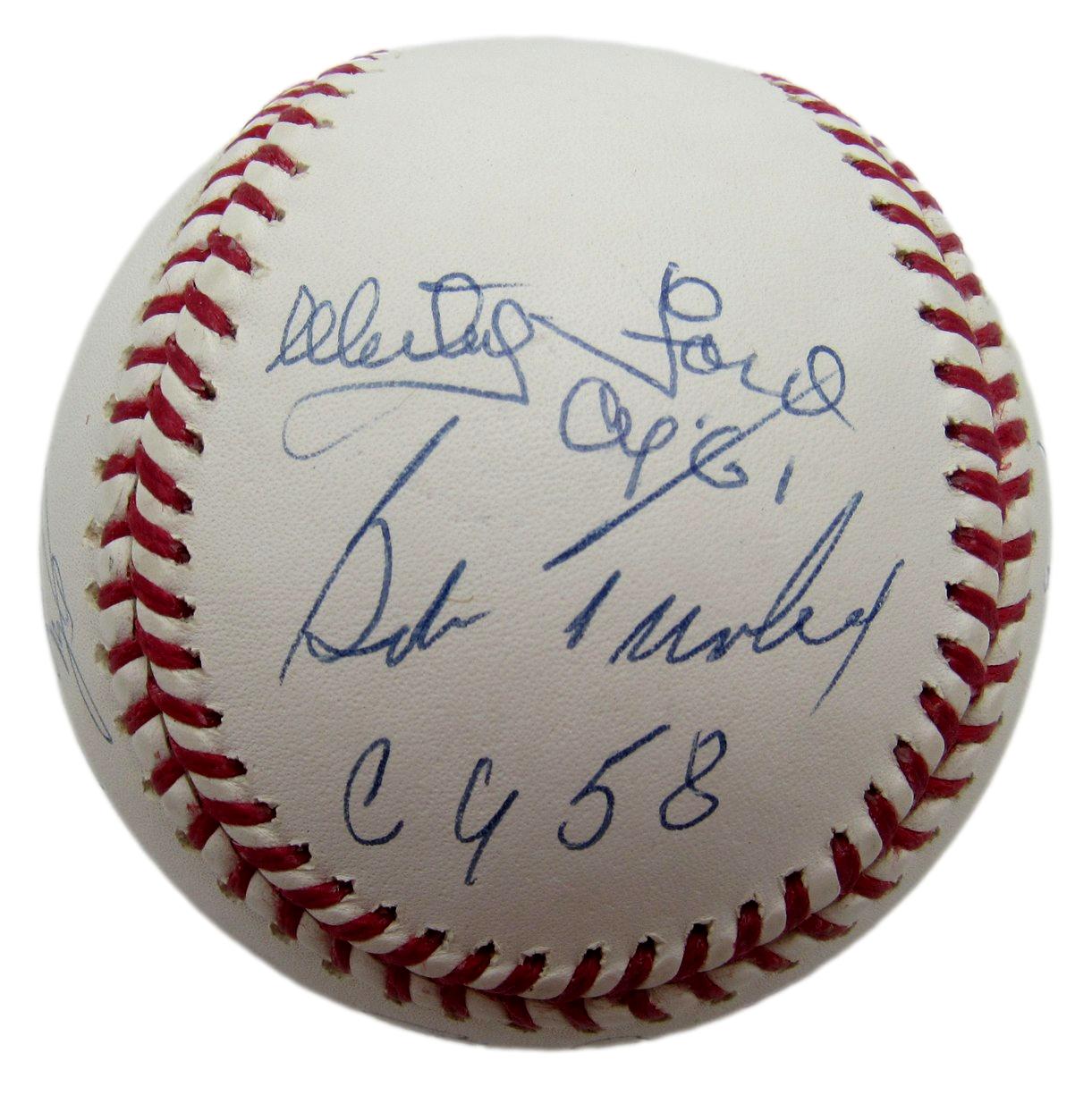 New York Yankees Cy Young Award Winners OML Baseball Signed/Inscr by (5)   IXL64