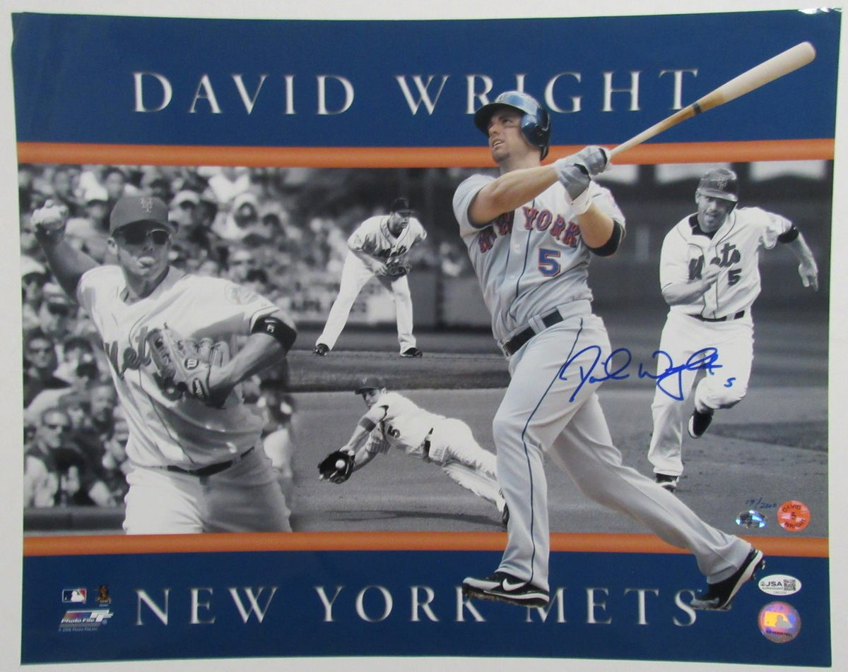 David Wright New York Mets Signed/Autographed 16x20 Photo JSA IXL85