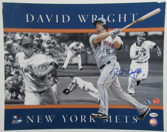 David Wright New York Mets Signed/Autographed 16x20 Photo JSA IXL85