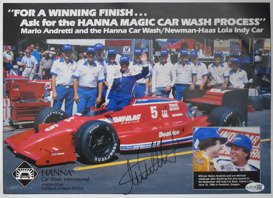 Michael Andretti Autographed/Signed 10.5x14.5 Photo CART Racing JSA 211925
