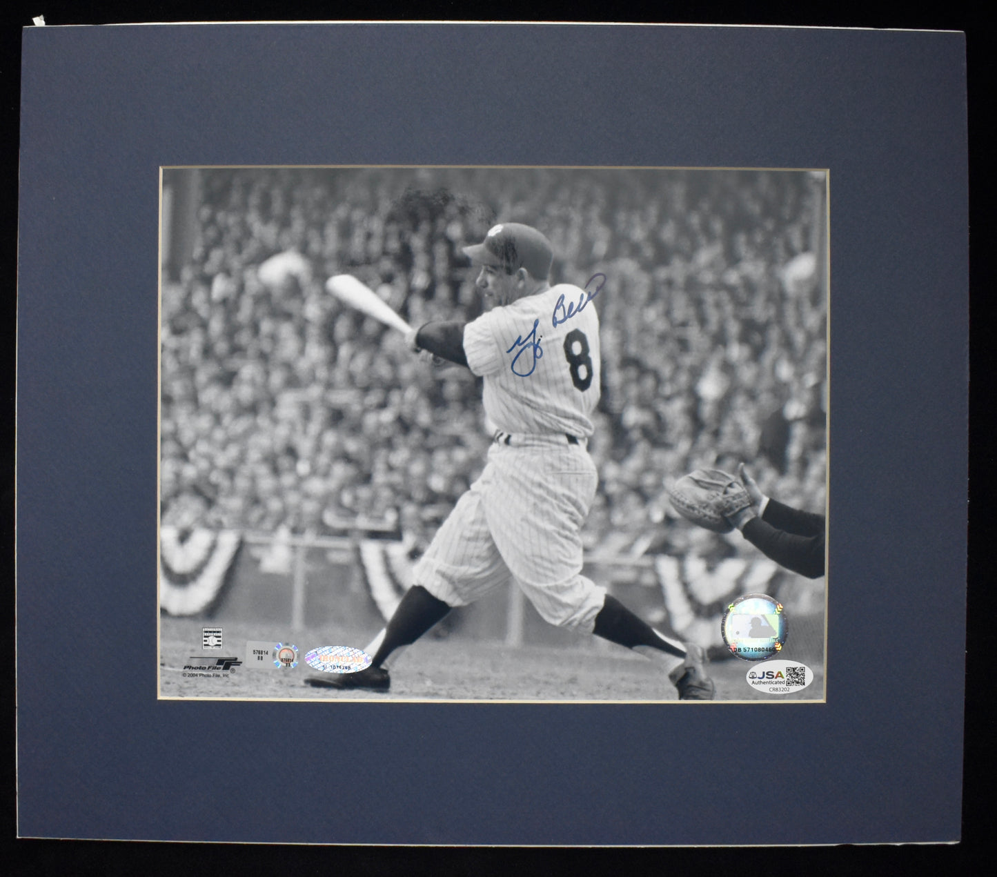 Yogi Berra HOF Autographed/Signed 8x10 Matted Photo Yankees JSA 211935
