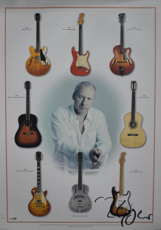 Mark Knopfler Autographed/Signed 20x27.5 Tour Lithograph 892/1000 JSA 211944