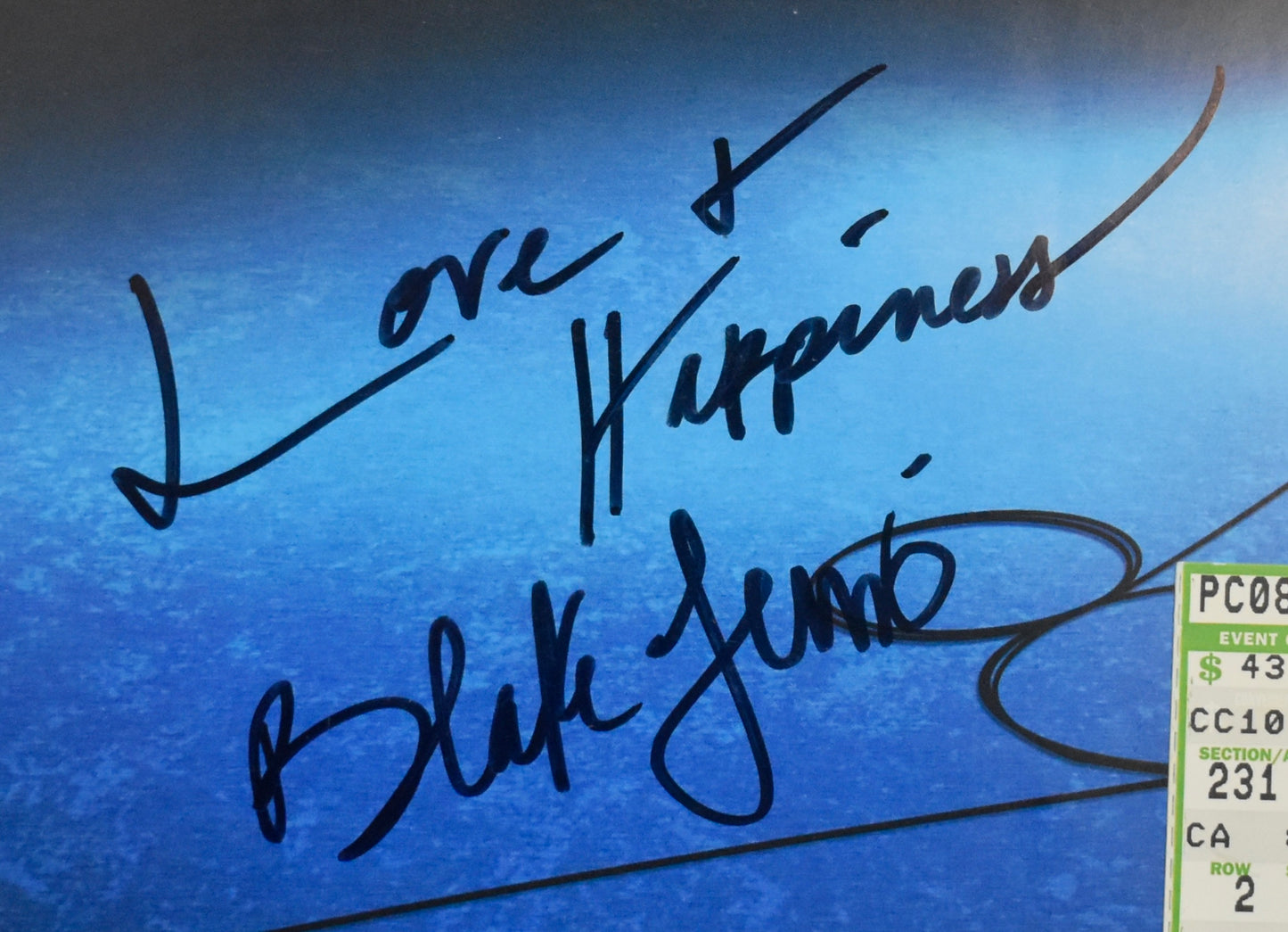 Blake Lewis Autographed/Signed 11x14 Photo w/ Ticket American Idol JSA 211924