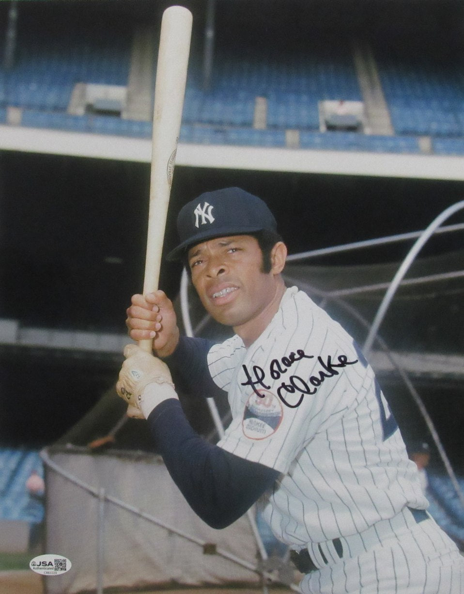 Horace Clarke Autographed/Signed 11x14 Photo Yankees JSA 210997