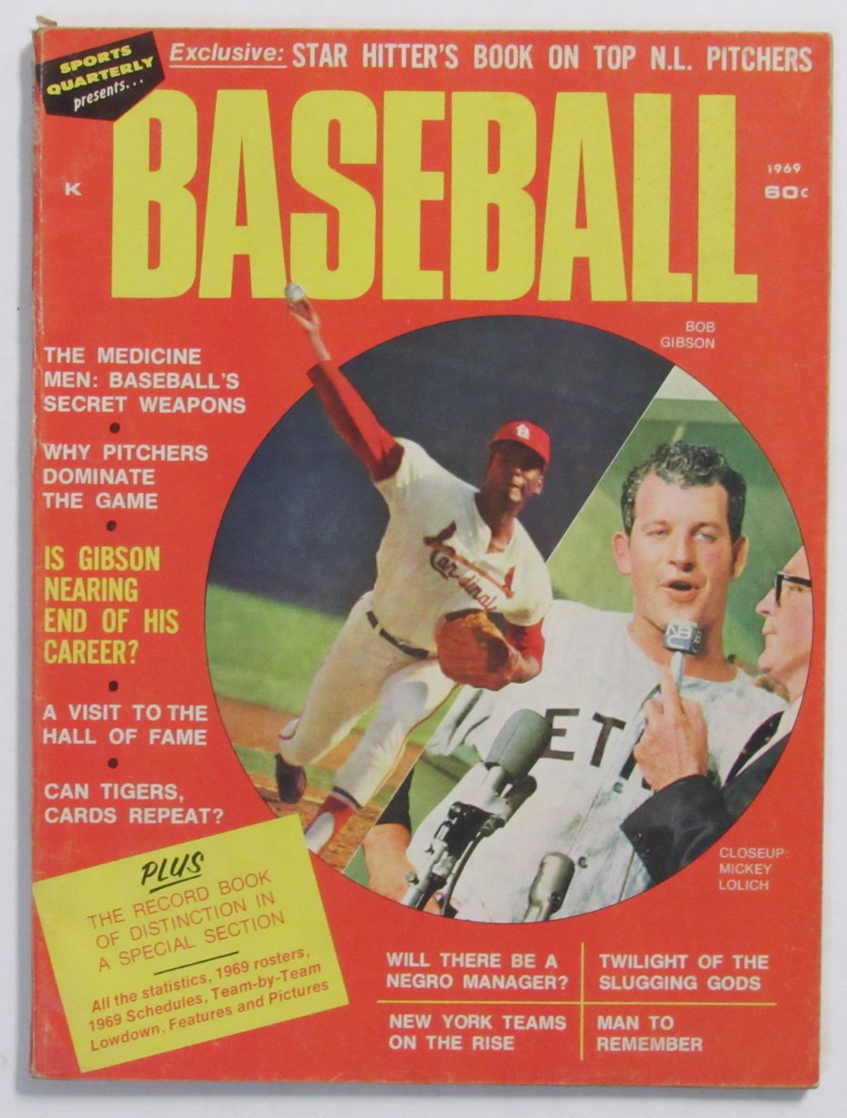 1969 Sports Quarterly Baseball Magazine NOLABEL Bob Gibson on cover 211074