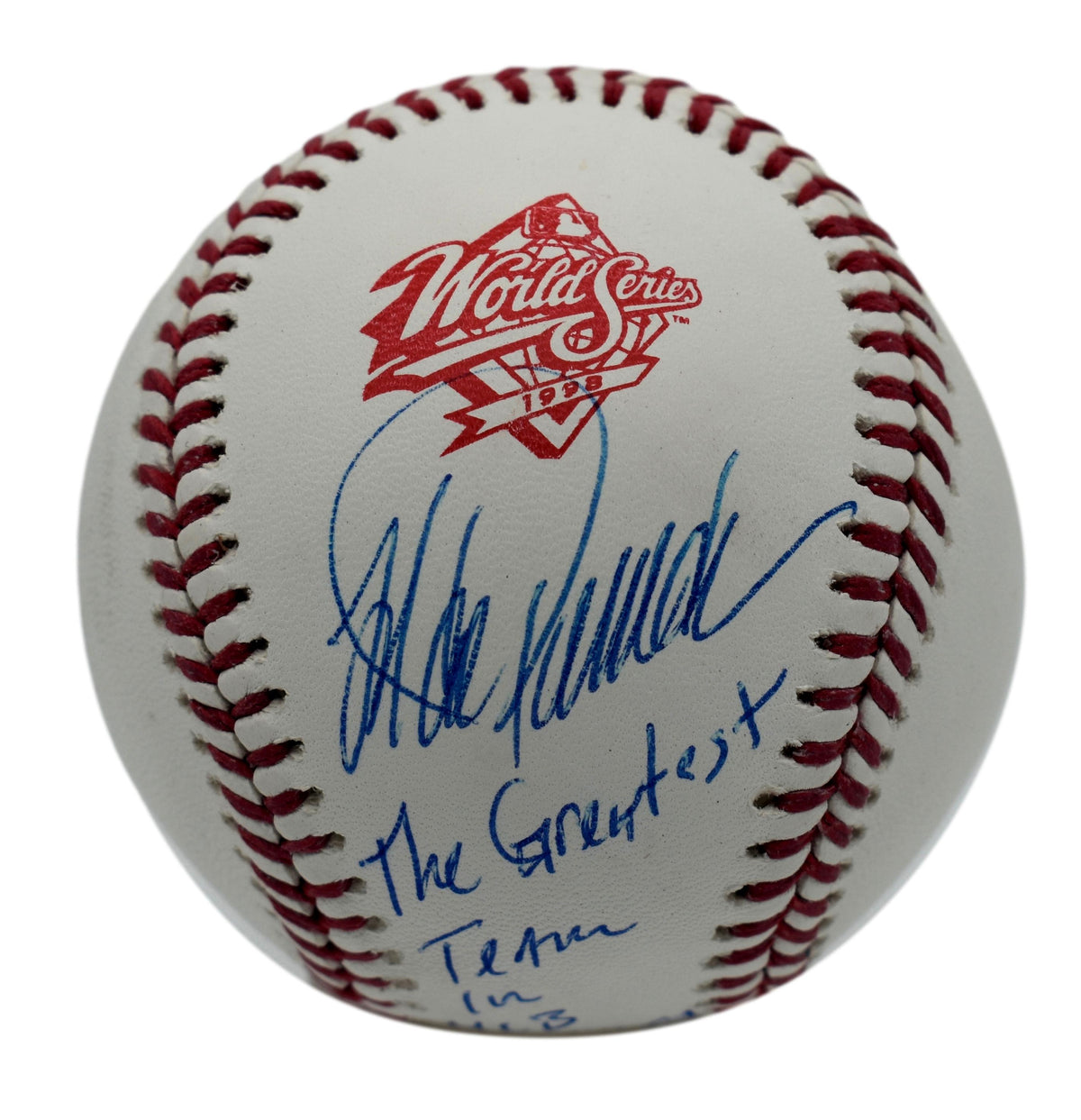 Jorge Posada Signed/Inscribed 1998 World Series Baseball Yankees JSA  211885