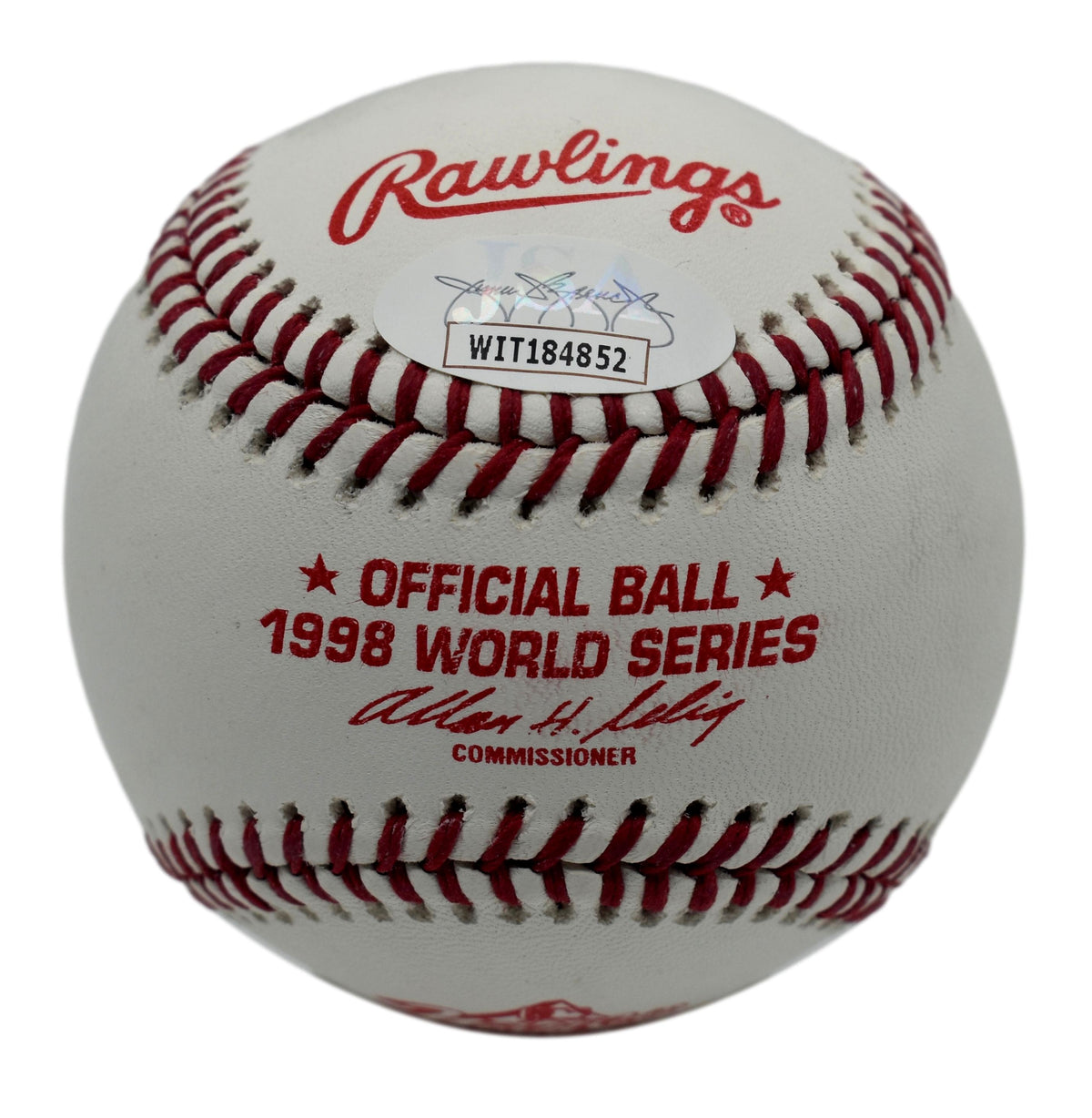 Jorge Posada Signed/Inscribed 1998 World Series Baseball Yankees JSA  211885